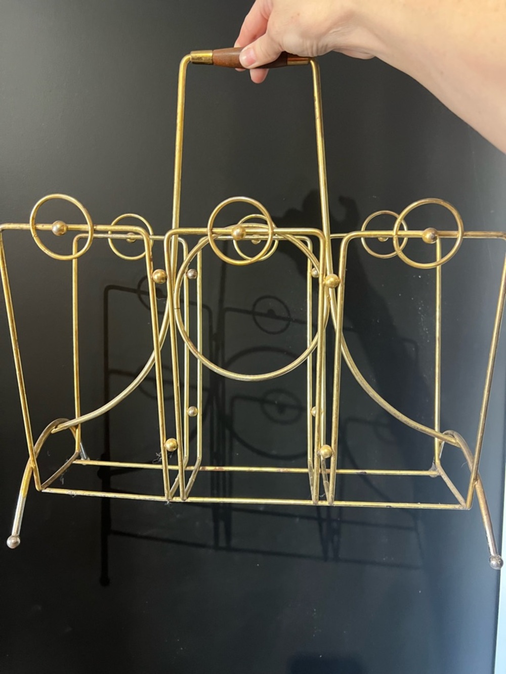 Vintage, MCM magazine or book rack holder